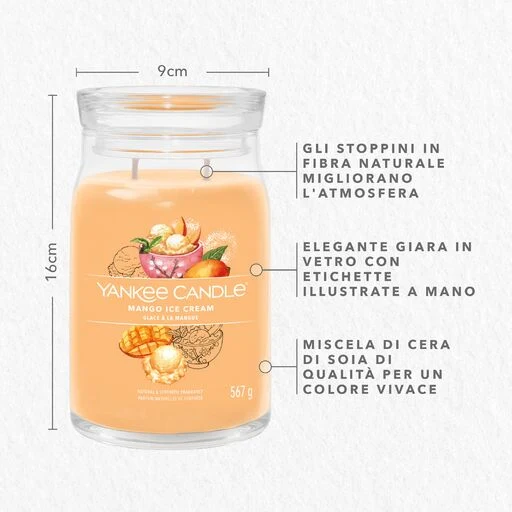 Yankee Candle Signature - Giara grande Mango Ice Cream