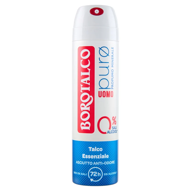 Borotalco purø Uomo Profumo di Minerale Deo 0% Sali 150 ml