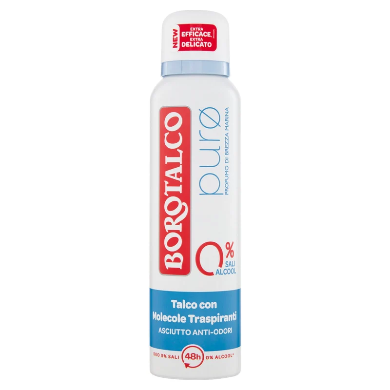 Borotalco purø Profumo di Brezza Marina Deo 0% Sali 150 ml