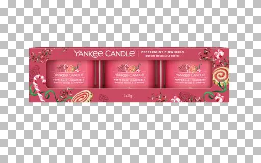 Yankee Candle - Candele votive in vetro - set da 3 - Peppermint Pinwheels