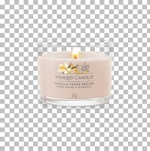 Yankee Candle - Candela Votiva in vetro Vanilla Crème Brulee