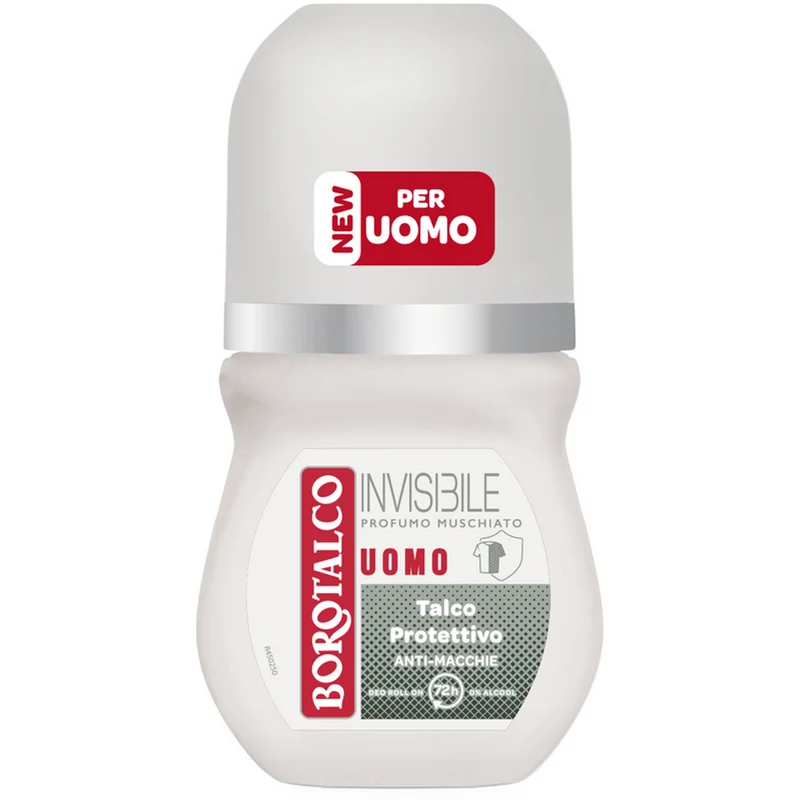 BOROTALCO - Deodorante Roll-On Invisibile Uomo al Muschio - 50 ml