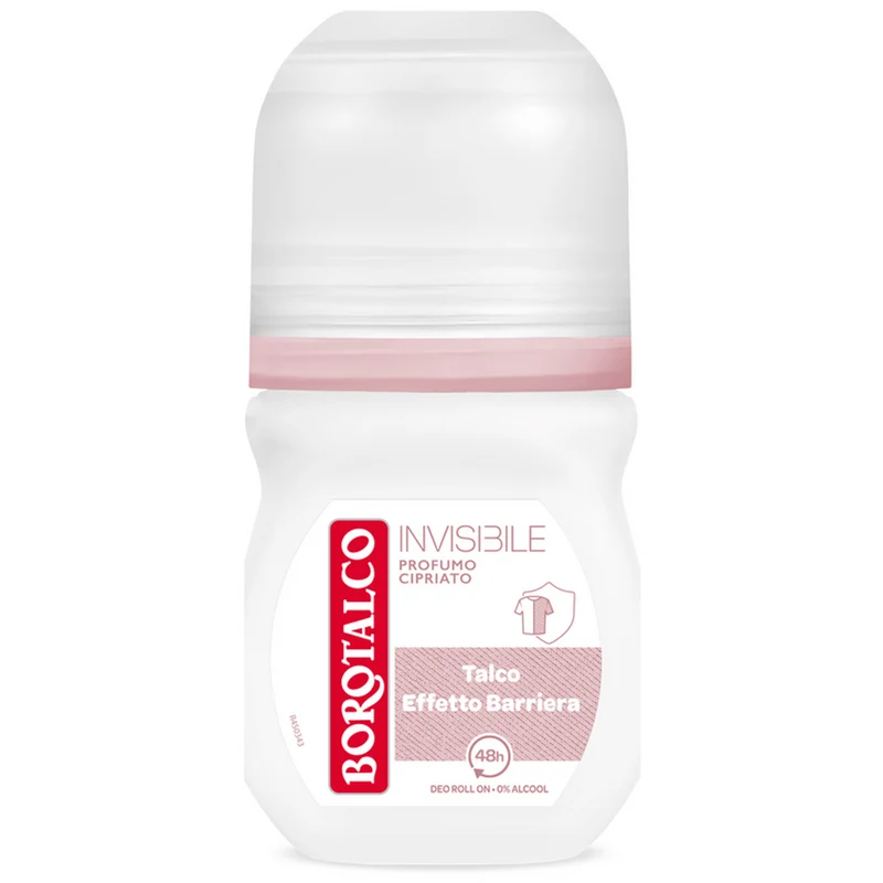 BOROTALCO - Deodorante Roll-On Invisibile Profumo Cipriato - 50 ml