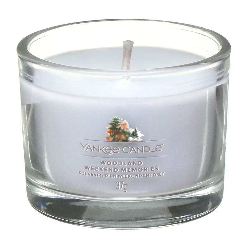 Yankee Candle - Candela votiva in vetro Woodland Weekend Memories