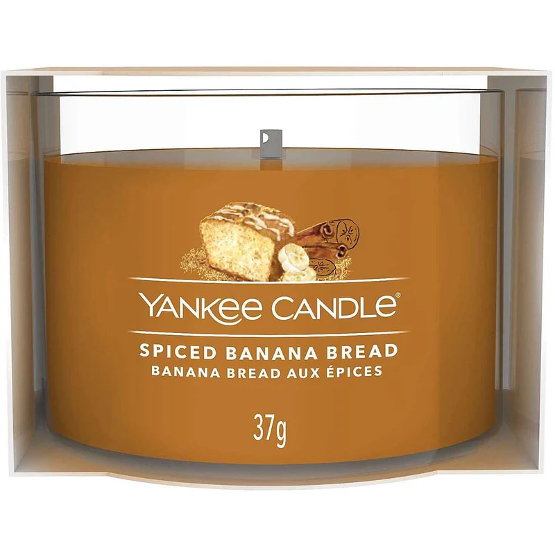 Yankee Candle - Candela votiva in vetro Spiced Banana Bread