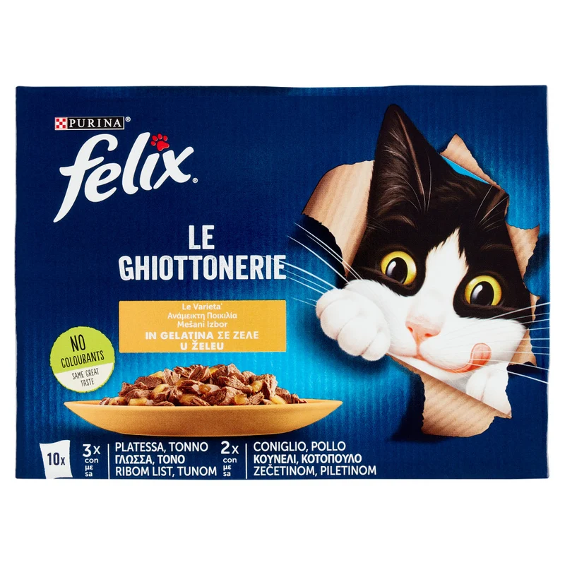 Felix Ghiottonerie Le Varietà Platessa/Tonno e Coniglio/Pollo Gr.85X10