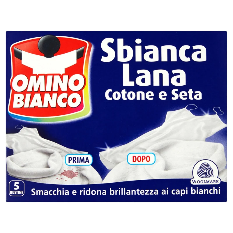 Omino Bianco Sbianca Lana Cotone e Seta 5 x 20 g