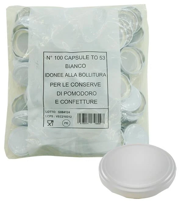 Tappi Capsula per Confettura 53mm - Confezione da 100