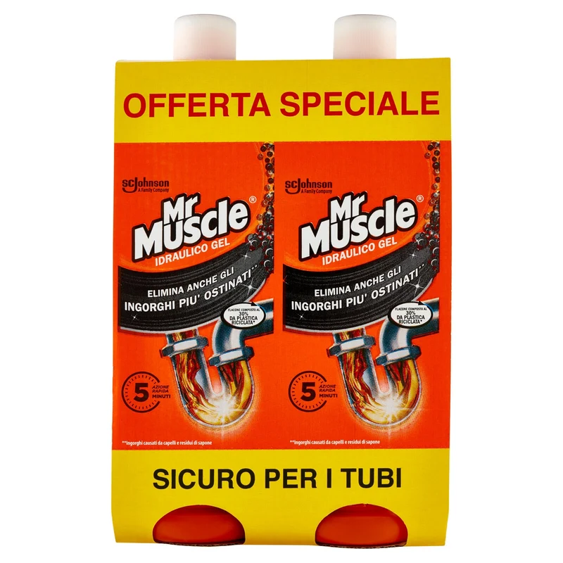 Mr Muscle Idraulico Gel Bipacco Cartone 2x1L