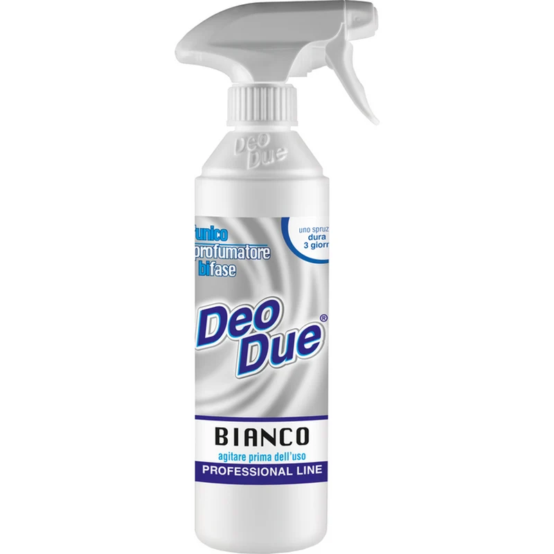 Deo Due - Profumatore Bifase Deodorante Per Tessuti Elimina Odori Bianco Trigger - 500 Ml
