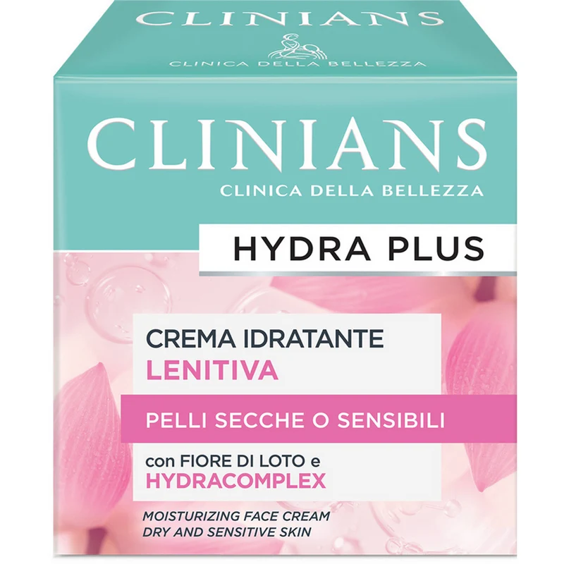 Clinians Hydra Plus Crema Idratante Lenitiva Pelli Secche o Sensibili 50 mL
