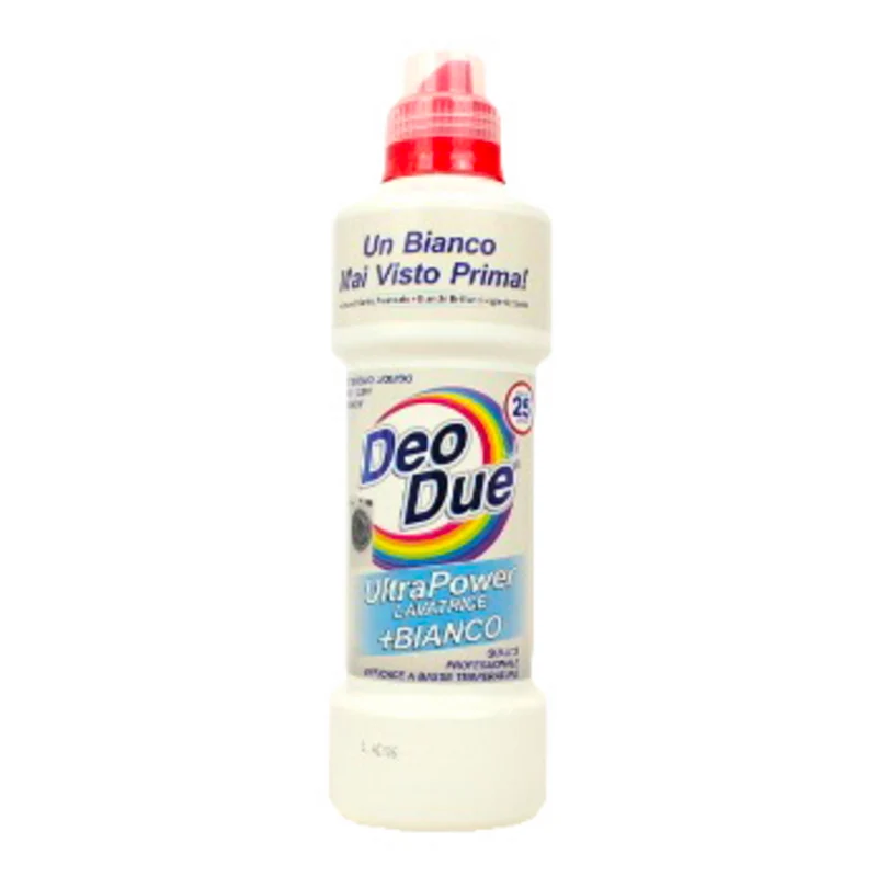 Deo Due - Detersivo Liquido Bucato Lavatrice Ultra Power +Bianco - 1 Lt