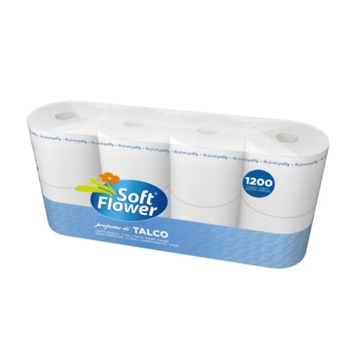 Soft Flower Carta igienica talco 3Veli 8pz