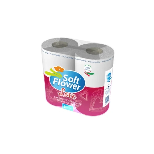 Soft Flower Carta igienica Love 3Veli 4 rotoli