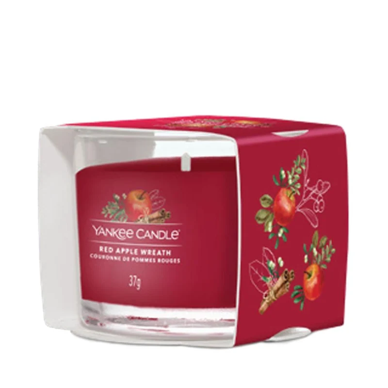 Yankee Candle - Candela Votiva in vetro Red Apple Wreath