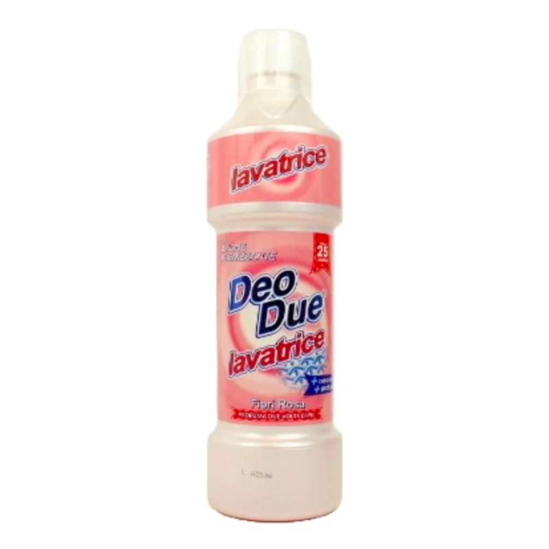 Deo Due - Detersivo Liquido Bucato Lavatrice Fiori Rosa - 25 Lavaggi 1 Lt