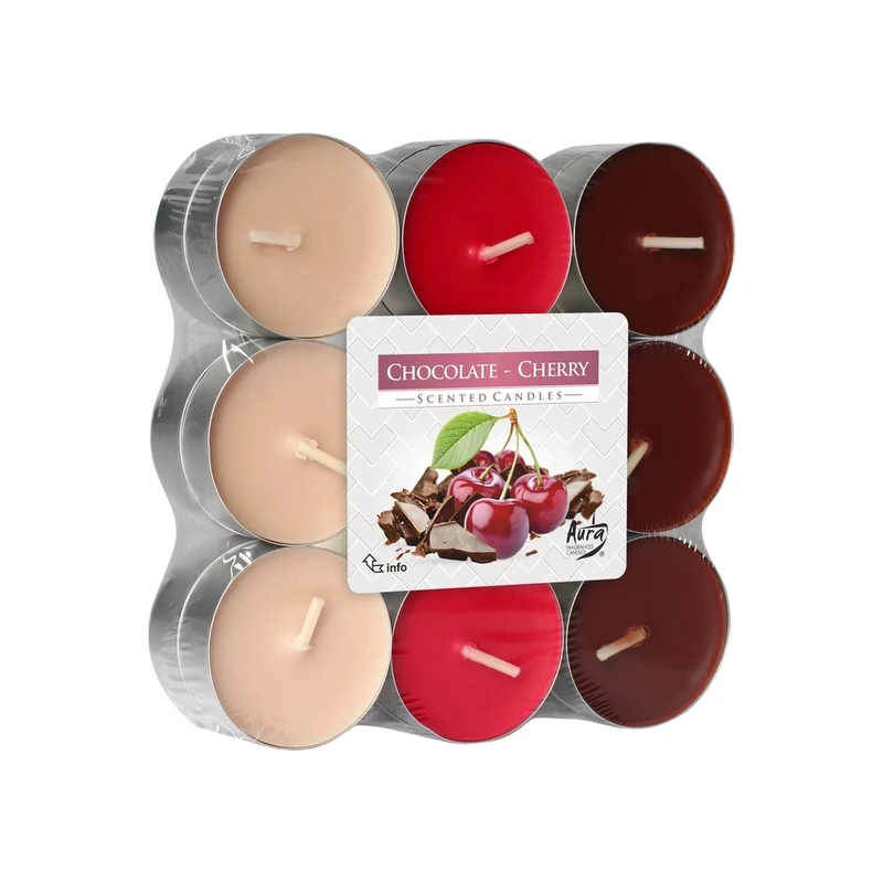 Bispol® Tealights Profumate 18Pz Cioccolato&Ciliegia
