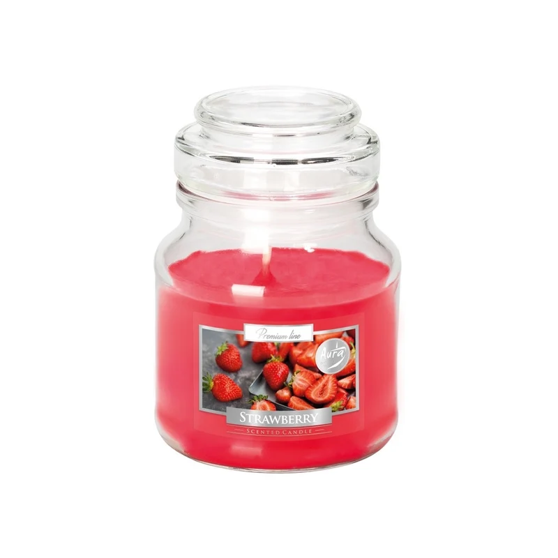 Bispol® Candela Profumata in Vetro c/Coperchio Fragola