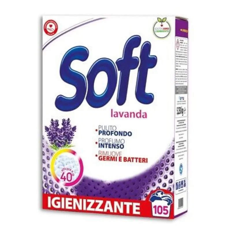 Soft - Detersivo in polvere per lavatrice - 105 misurini